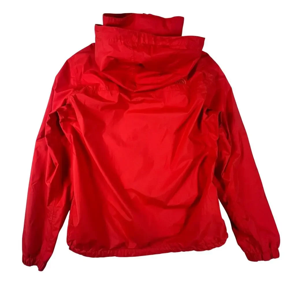 North Face DryVent Rain Jacket Mens L Red Packable Hood Waterproof Discount Tire